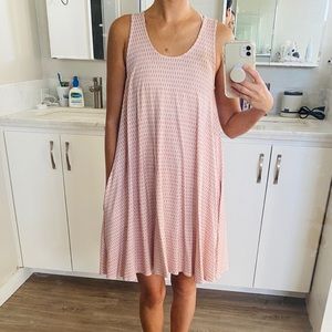 Vermilli Peachy Pink cotton modal swing dress